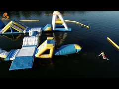 Opblaasbaar Water Springkussen Drijvend PVC Zeildoek Materiaal