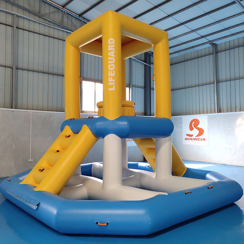 0.9mm PVC Tarpaulin Inflatable Lifeguard Tower for Water Park